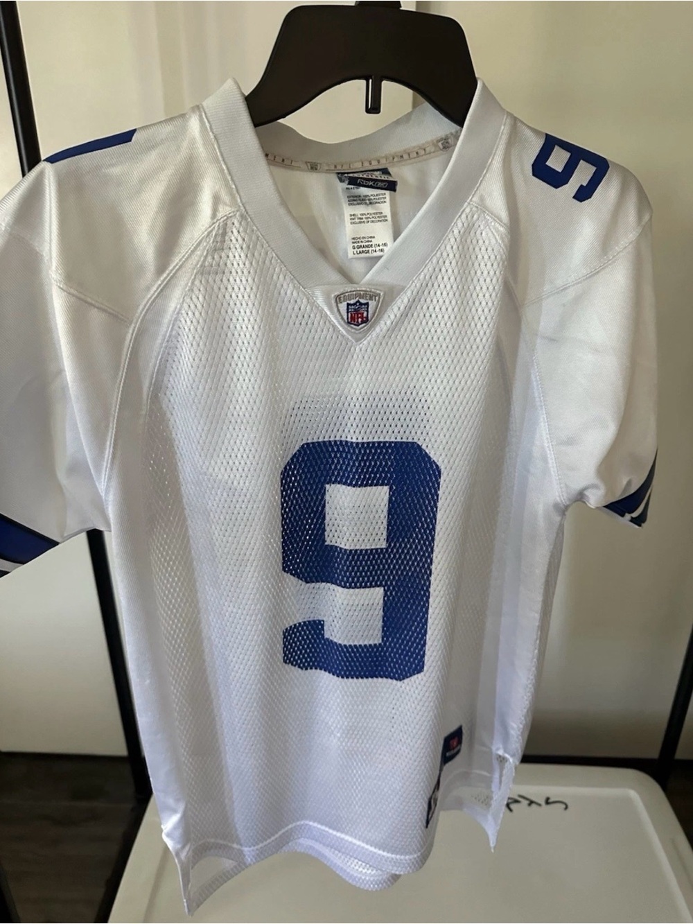 NFL Dallas Cowboys Team White and Royal Blue #9 Jersey